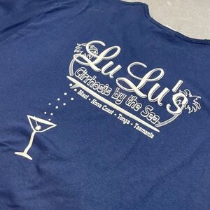 Mens  LuLu's Maui Slug Crew Graphic T Shirt Size XL Blue Cirrhosis by the Sea
